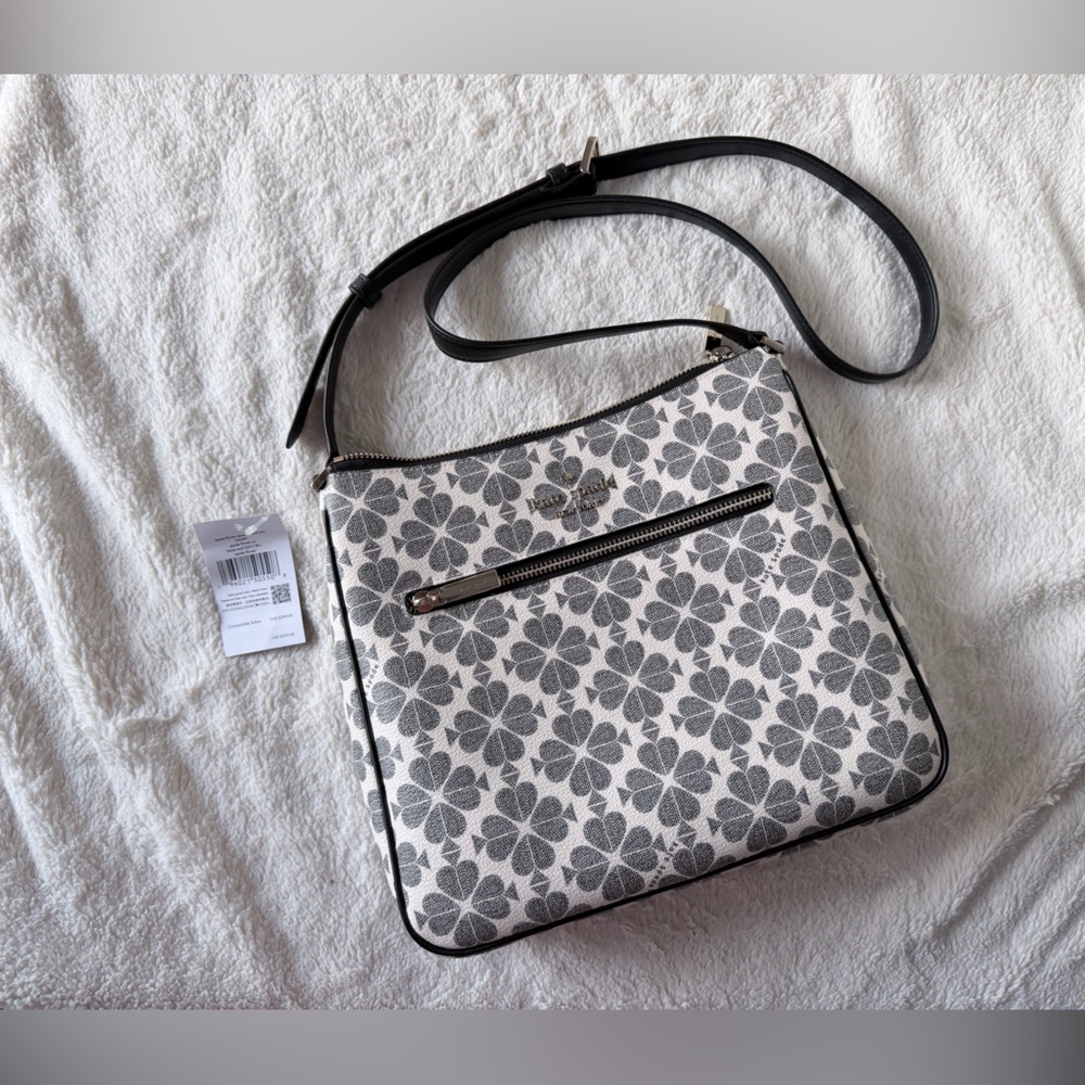 kate spade Black & White Floral Crossbody Bag